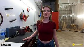 Roadside - Busty Blonde Fucks Mechanic To Pay The Bill