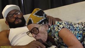 77yo Tattooed Granny Ass Destroyed by Massive BBC Gaping Creampie