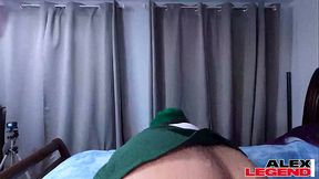 Brunette and blonde scouts worship big-dicked leader