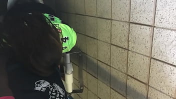 white bitch sucking BBC in bathroom stalls Las Vegas