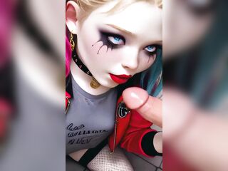 Psycho Cosplay Hotty POV: Deepthroat & Impure Facial Ejaculation AI Animation