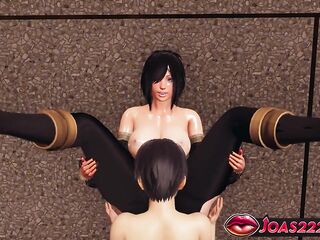 Raven Hentai CG Animation - Juicy Cunt Licking, Stairs Fingering, Sex tool Squirt in Uncensored Comics