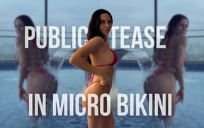 Tease in Micro Bikini in the Pool