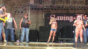 Big Twins Biker Girl Strip Down Contest At The 2015 Abate Of Iowa Freedom Rally - NebraskaCoeds