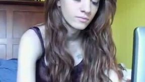 Webcam solo with a gorgeous shemale jerking her dick off