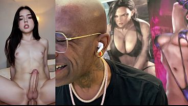 Transgender Christmas Cock Sucking, Beautiful Tight Teen With A Hard Trans Cock &amp_ Riding A Thicc Dick, Hard Ebony Babe Cumming All Over Herself, Tasty White Cum Flowing Cock, AI Generated