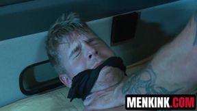 Van witnessed how Ricky Sinz ball busts and throat fucks Logan Vaughn