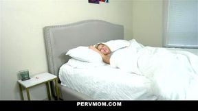 PervMom Busty Blonde Cougar Comforts Her Stepson's Cock