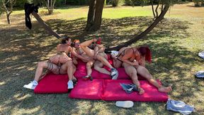 sunshine orgy for three horny sluts