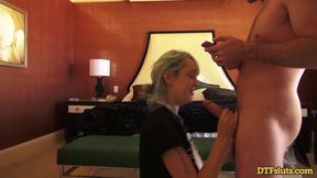 Maxim Law moans with pleasure as her natural tits get pounded in public