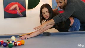 Brunette Ignites Intense Passion with a Steamy Indoor Work Sensual Scene