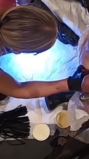 Extreme Toying Pegging and Fisting in the Sling