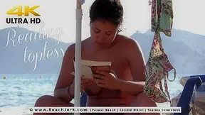 Reading topless - BeachJerk