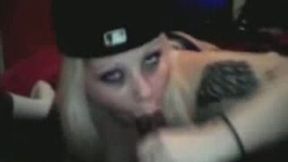 Trashy white whore is sucking my big black dick deepthroat. POV