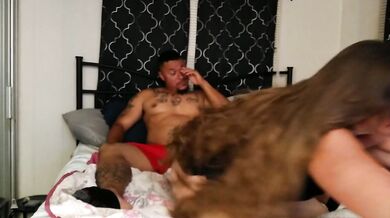 Pretty Girl Sits In Between My Legs and Smokes a Cigarette While I Massage Her Body and Rub Her Clit