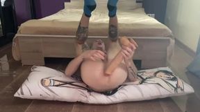 Huge Dildo Stretches My Tight Anal Hole