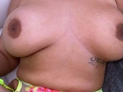 Busty Sarah Arabic Looks Sexy With Cum On Her Huge Tits