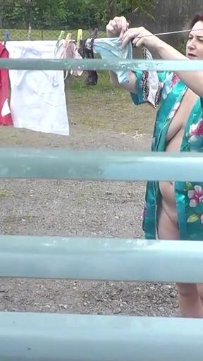 Jaw-dropping moment from &quot;Naked in public. Neighbor saw pregnant neighbor in window who was drying clothes in yard without&quot;