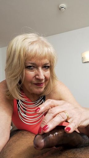 British Granny GILF Sapphire Louise Interracial BBC Handjob