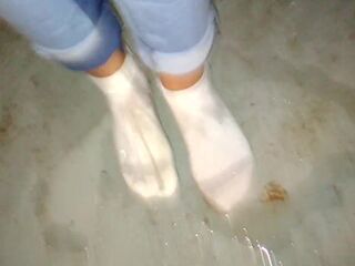 Locked myself in the basement and I had to pee my panties
