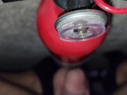 silly moaning teen thinks fire extinguisher is a sextoy (4K)