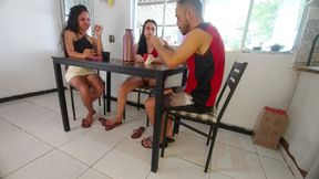 She's a friend of my wife, but she caught me under the table