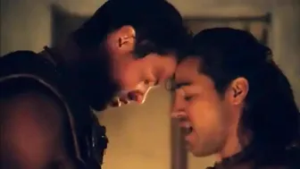 Agron and Nasir muscle hunks blowjob from Spartacus