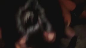 Visitor face fuck and slap slave wife