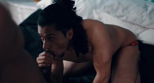 Shivering oral sex grants curly Latino lover the best inches in the ass