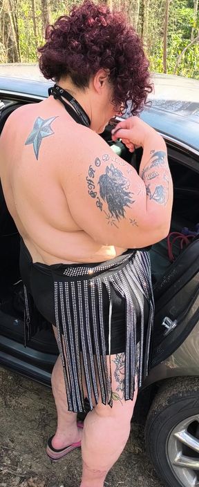 Backseat Bouncing on Your Cock Wooded Area Cumming on Top