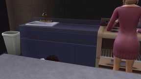 stepmom enters her virgin stepson bathroom while taking a bath to teach him how to have sex with a woman