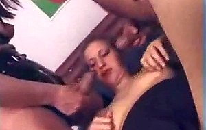 Threesome with a ladyboy in lingerie