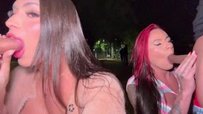 two latinas lost in a square