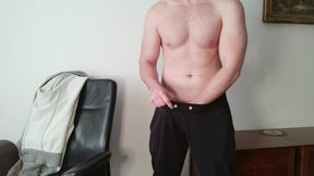 Hairy Daddy Spits on Huge Cock and Erupts – Must Watch!
