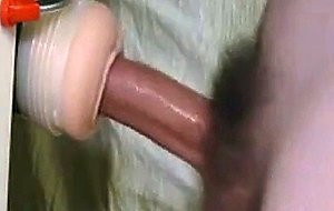 Fleshlight fuck with twitching orgasm