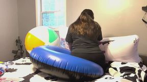 grinding a big ring and playing with inflatables