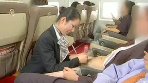 Busty Flight Attendant's Secret Affair – Hot In-Flight Encounter Unfolds