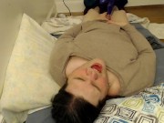 tgirl frotting with a vibrator