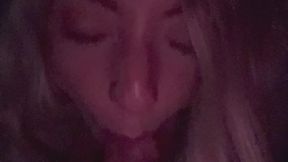 hot brunette blowjob in the car
