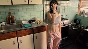 Hot kitchen staff gets rough action in the back!