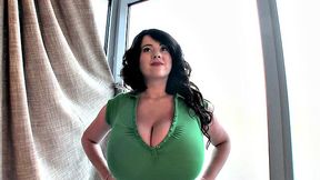 Rachel Aldana - Green Tight Shirt