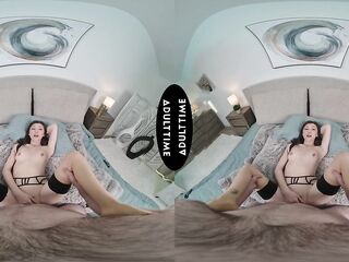 UP CLOSE VR - Small Brunette hair In Underware Maya Woulfe Tastes Your Rod In advance of Riding It POV