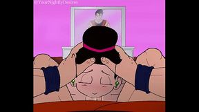 Chi Chi Gives Gohan A Slutty Blowjob (Sound)