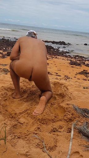 Ladysilva on the Beach Naked Very Sexy and Hot