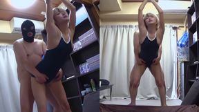 Haruno Ando's glossy school swimsuit clings to her curves