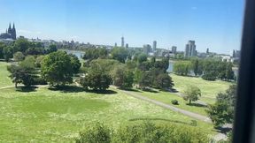 Thrilling Sky Adventure: SallyDinosaur's Bold Public Encounter