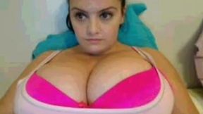 Amazing super hot and really gorgeous webcam brunette exposed her melons