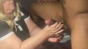 GILF Gives Black Cock Oil Massage.
