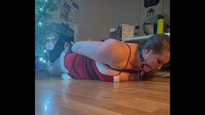Christmas nightmare hogtie