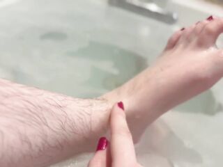 Legs and Bush in the Bathroom (full on OF)